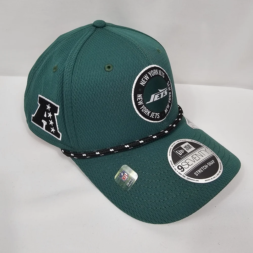 New Era New York Jets 9SEVENTY Stretch-Snap Rope Green NFL Hat NWT Football Fan